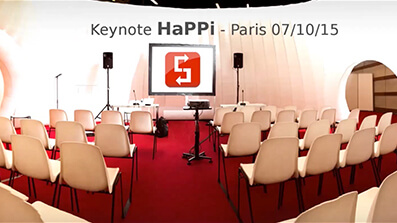 Keynote de présentation de HaPPi l'IA du logiciel CRM